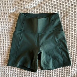 Girlfriend Collective Forest Green Bike Shorts